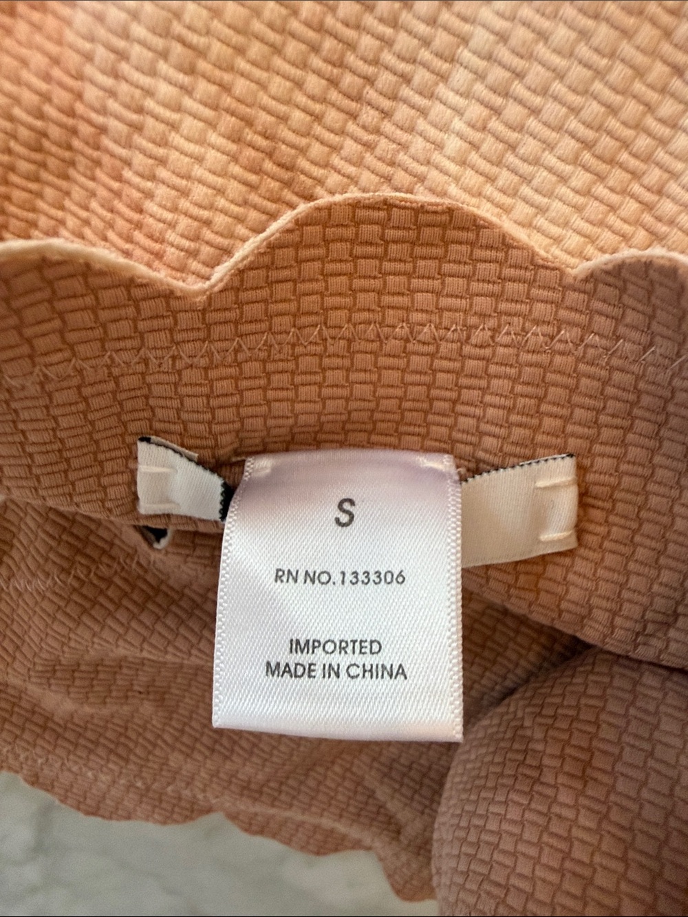 Marysia Scalloped Bandeau Bikini Set in Peach Tie-Dye - Picture 3 of 5
